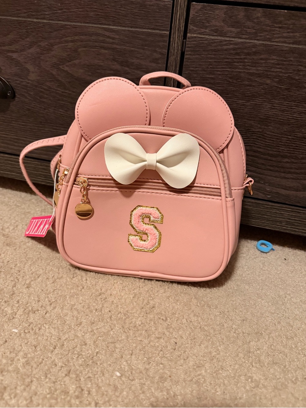 Kids Pink Bow Accent Mini Backpack